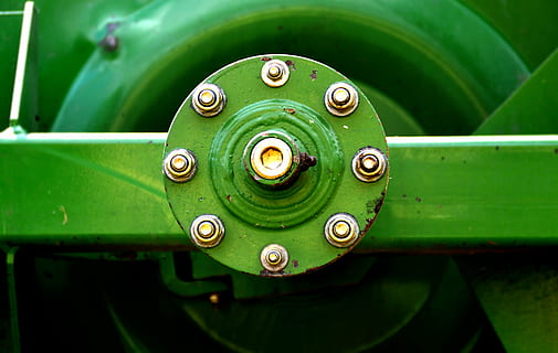 close-up photo of green vehicle part, agricultural machine HD wallpaper