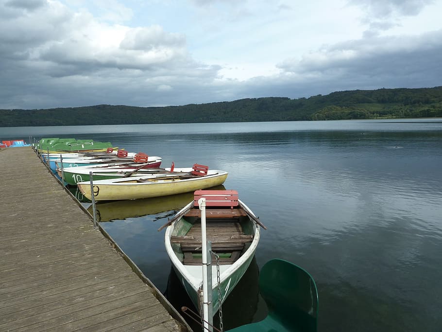 germany, more, boats, clouds, storm, leave, silence, skies HD wallpaper