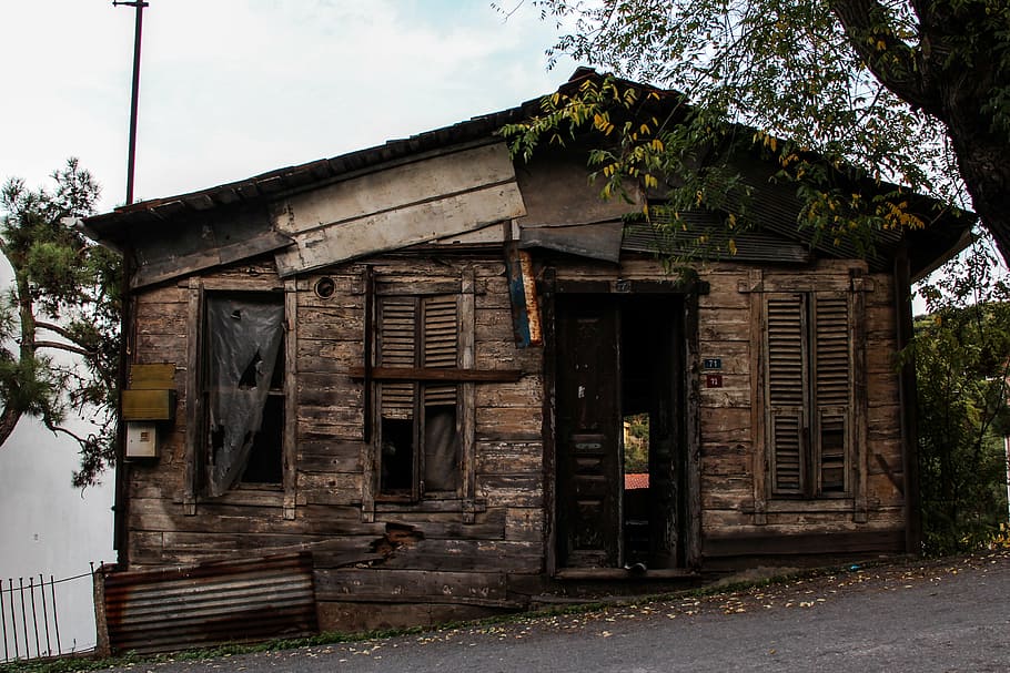 krot, house, dilapidated house, damage, broken, uninhabitable, HD wallpaper