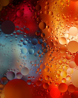 macro, artistic, color, reflection, creative, oil, water, oil and water HD wallpaper