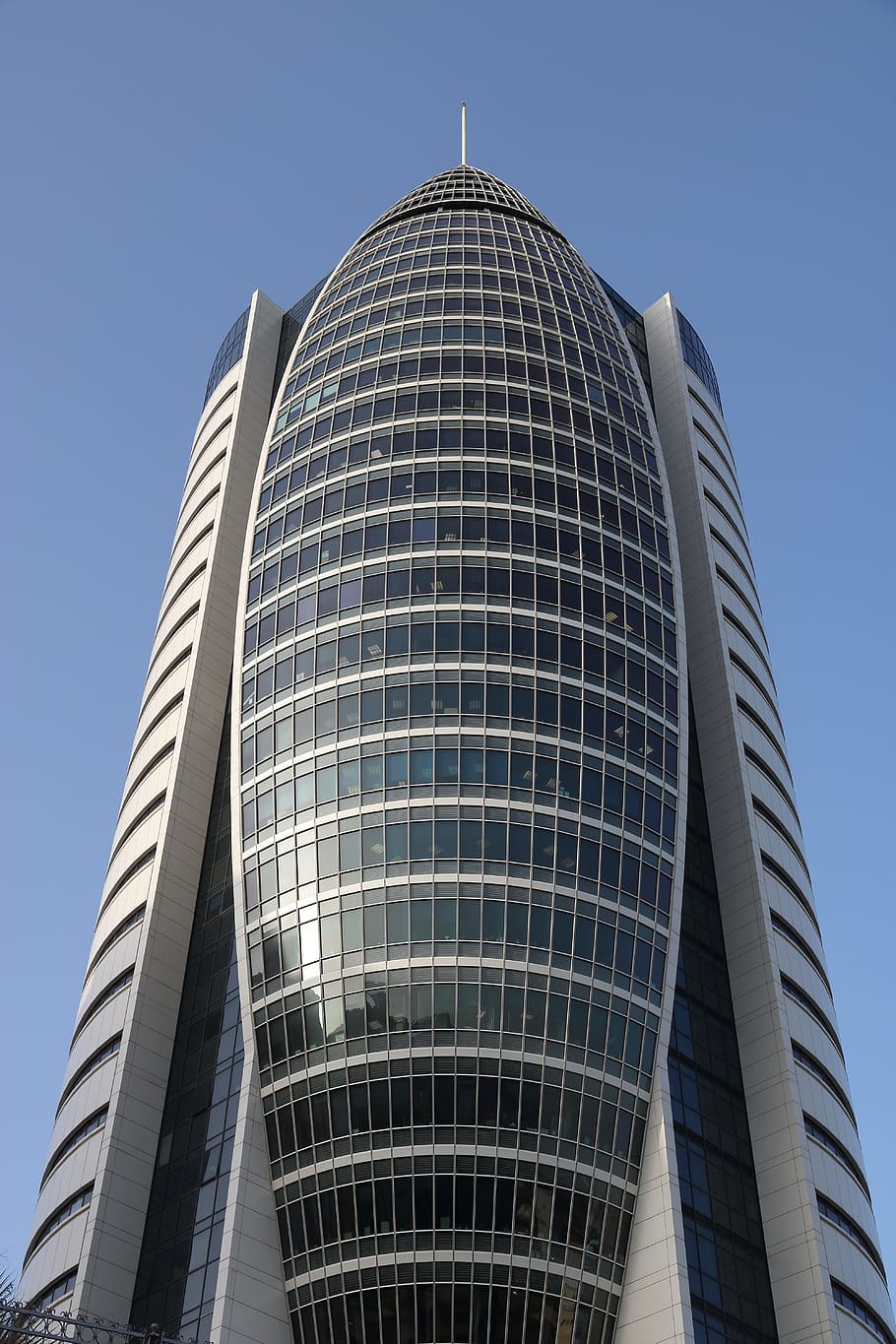 gray concrete building, israel, haifa, sail building, skyscraper, HD wallpaper