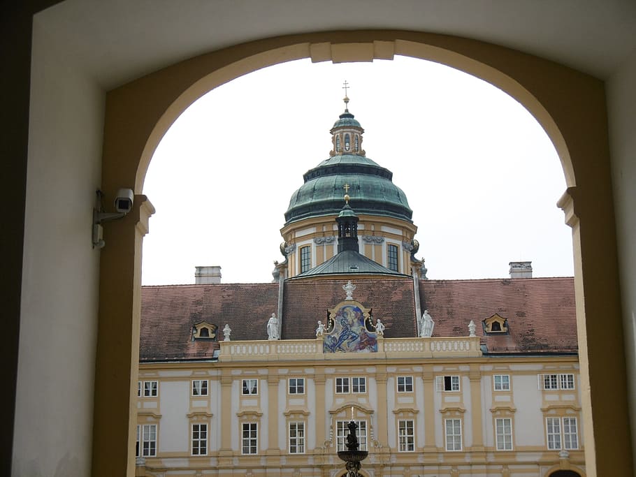 Melk Abbey, Austria, Europe, baroque, church, benedictine, religion, HD wallpaper