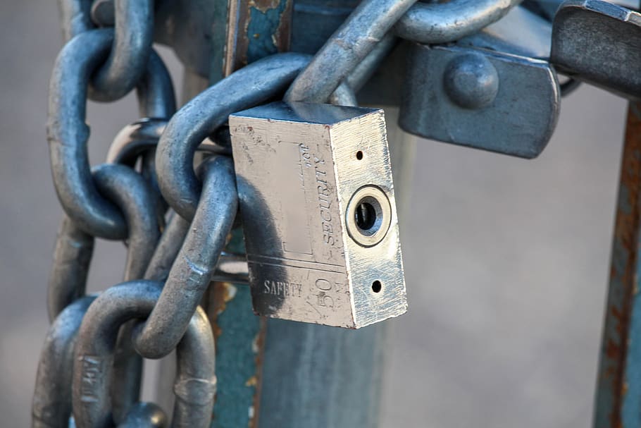 lock, security, iron, padlock, safety, metal, chain, protection HD wallpaper