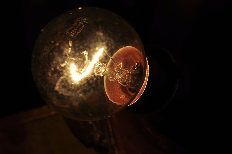 orange bulb, light, light bulb, energy, lamp, idea, bright HD wallpaper