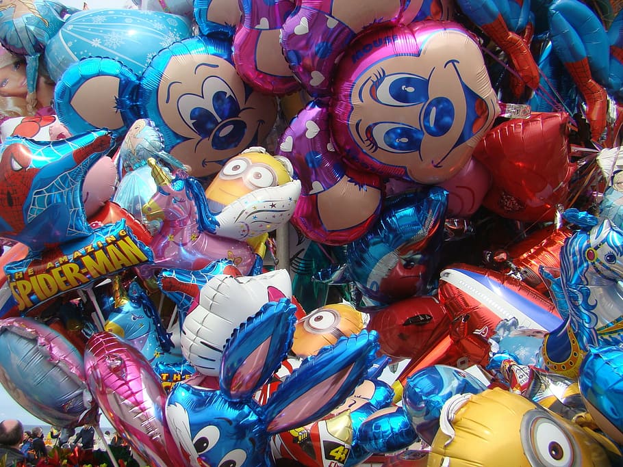 balloons, multicolor, fly, inflatable, festival, children, event HD wallpaper