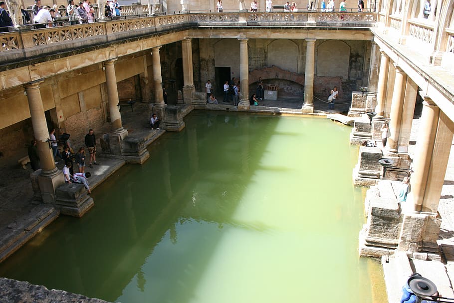 roman baths, england, canal, architecture, famous Place, italy HD wallpaper