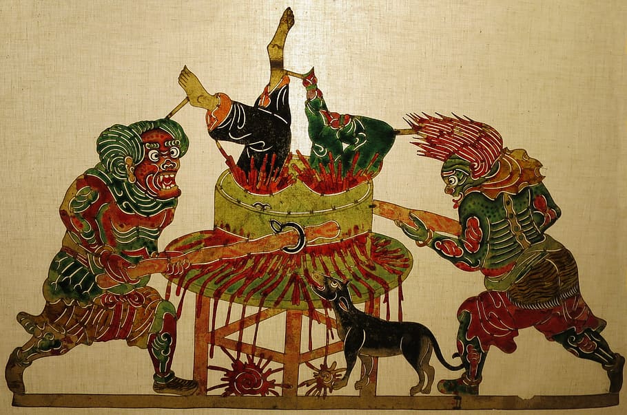 Painting, Grinding, Hell, Shadow, Puppet, shaanxi, province HD wallpaper