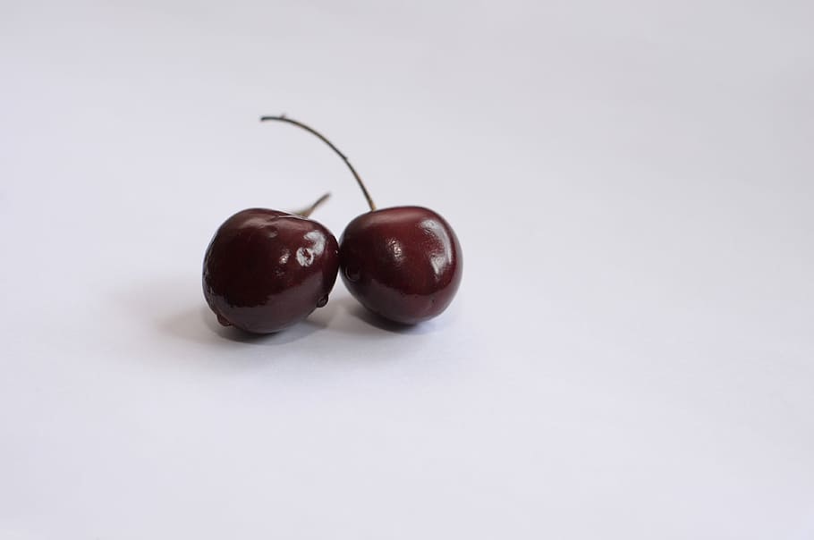 cherries, fruit, imperfect shape, food and drink, cherry, studio shot HD wallpaper