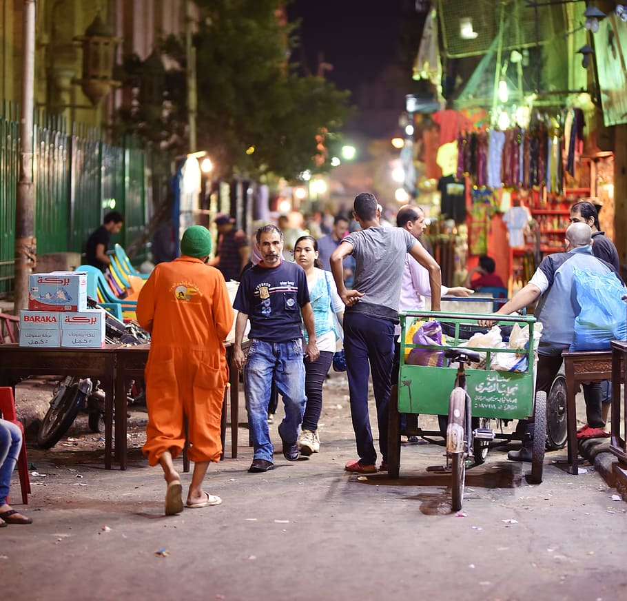 men walking in a market area, bazaar, east, middle, oriental