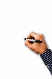 person holding marker on white surface, psd, writing hand, write HD wallpaper