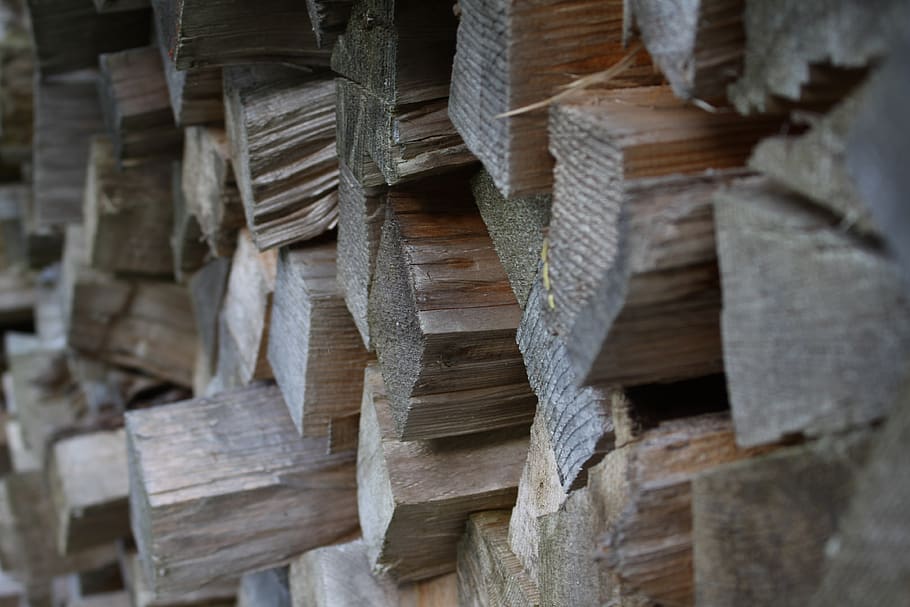 wood, firewood, tree trunks, holzstapel, background, stack HD wallpaper