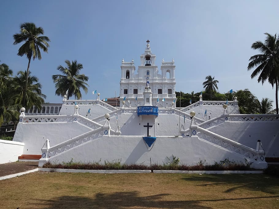 white concrete temple at daytime, Church, Cathedral, Historical