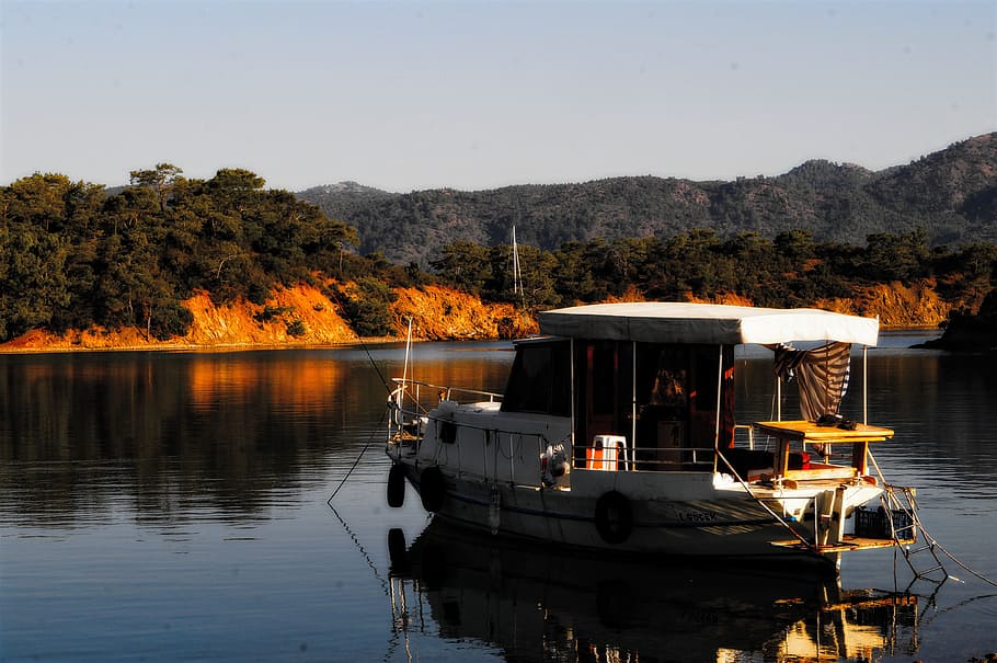 Gocek, Boat, Type, nautical Vessel, nature, water, lake, landscape HD wallpaper