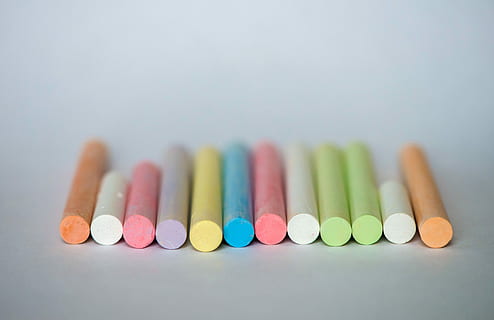 Colorful pieces of Chalk, art, chalks, drawing, image, photo HD wallpaper