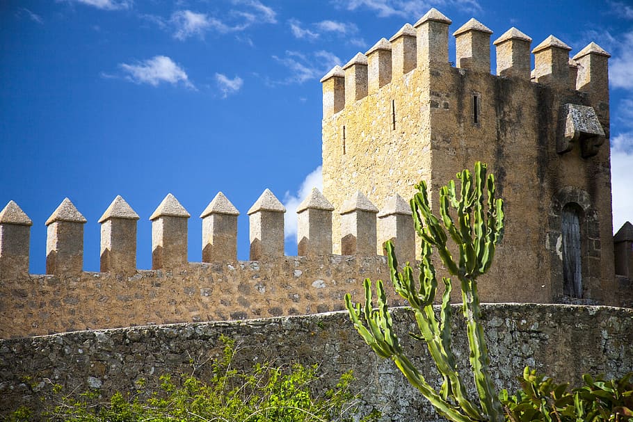 Castle, Wall, Clouds, Defense, Tower, castle wall, sky, fortress HD wallpaper