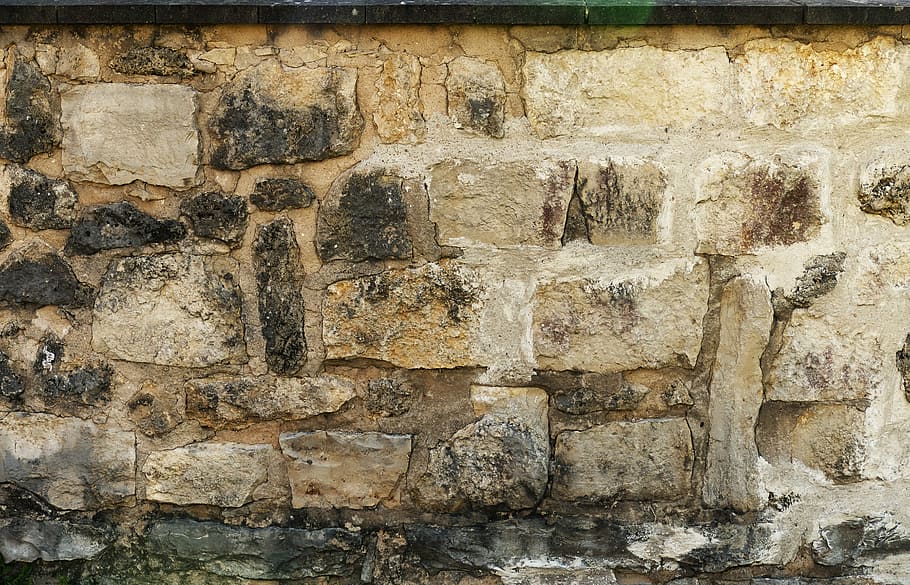 stone wall, quarry stone, wall completion, end plates, natural stones HD wallpaper