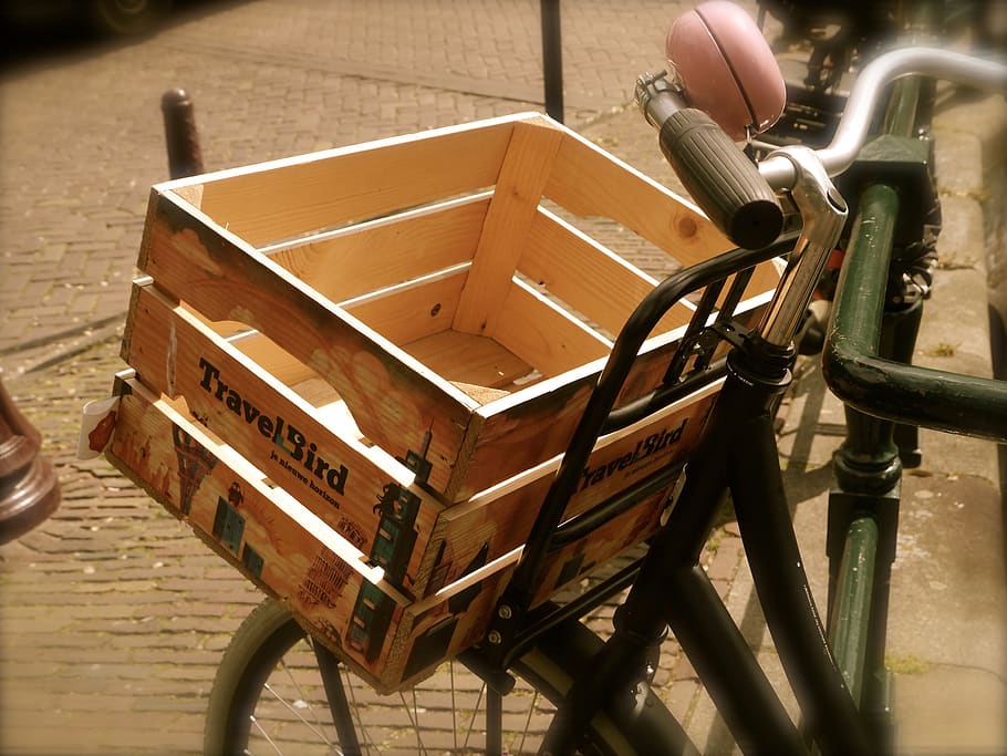 amsterdam, netherlands, bike, mood, transport, box, transportation, HD wallpaper