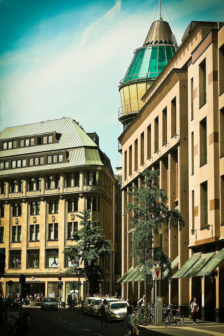 Architecture, Modern, Old, Building, facade, shopping centre HD wallpaper
