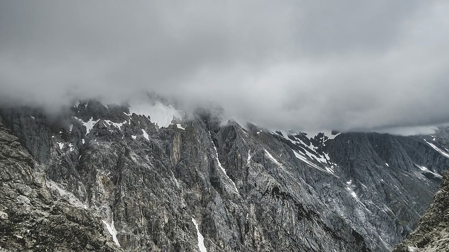 glacier mountain under white clouds nature photography, landscape photo of mountain covered with snow HD wallpaper