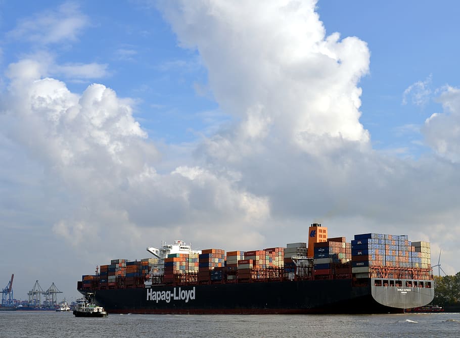 Ship, Container, frachtschiff, container ship, loading, cargo HD wallpaper
