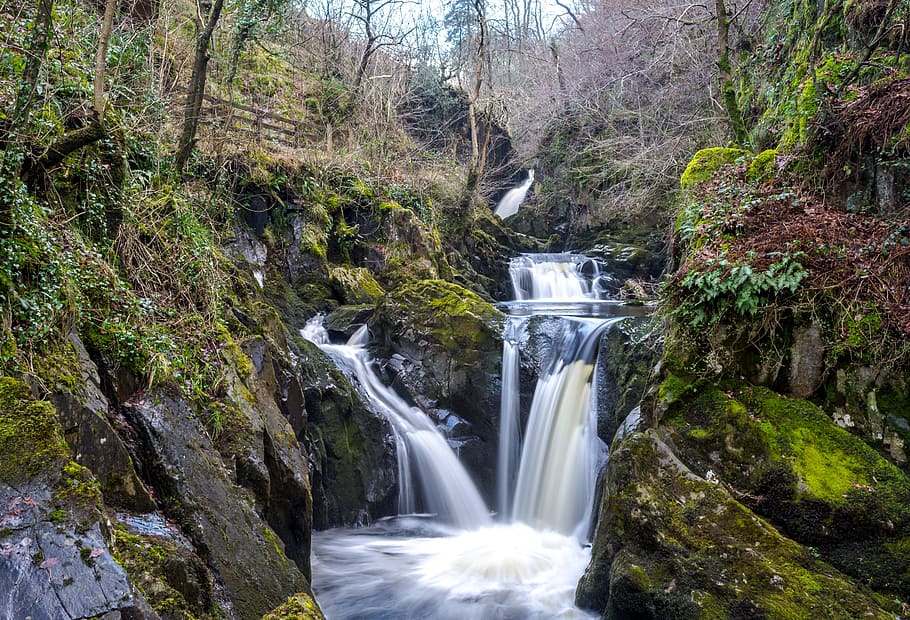 Ingleton, Waterfall, Trail, yorkshire, nature, england, north, HD wallpaper