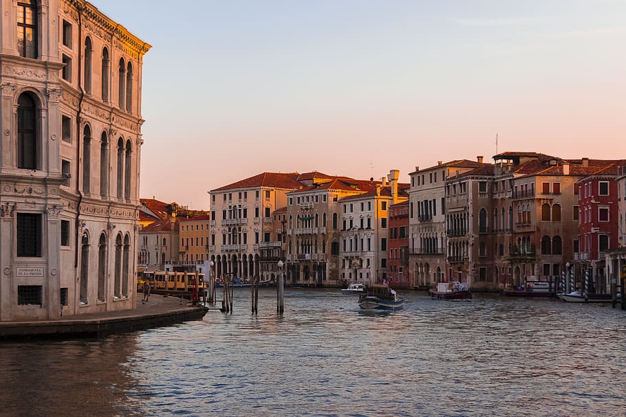 Grand Canal, Venice, italy, architecture, channel, old houses, HD wallpaper