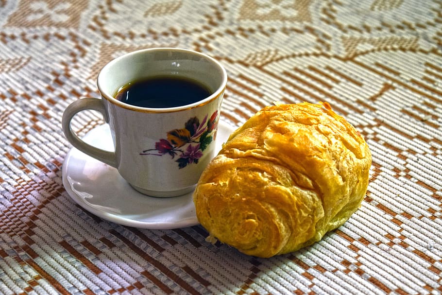 breakfast, bread, coffee, food, food and drink, refreshment HD wallpaper