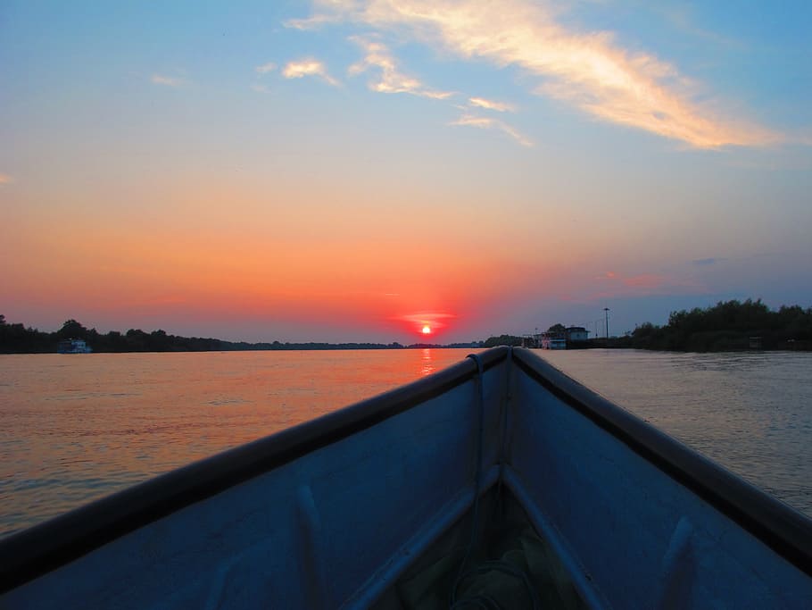 nature, delta, sky, sunset, water, scenics - nature, beauty in nature HD wallpaper