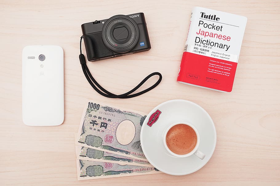 camera, sony, cellphone, technology, book, money, dictionary HD wallpaper