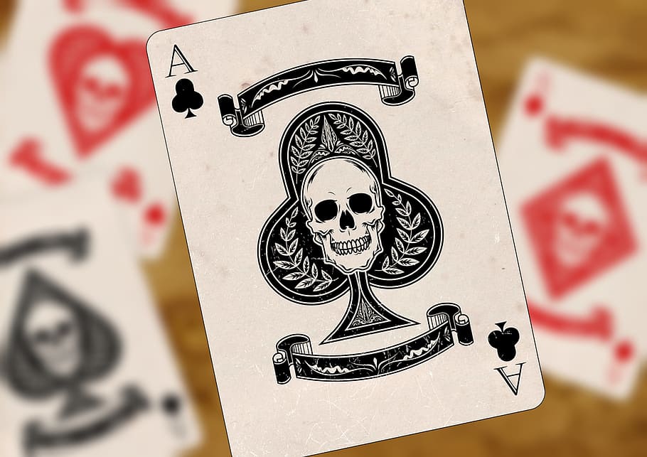 Ace playing card, playing cards, heart, cross, pik, diamonds, HD wallpaper