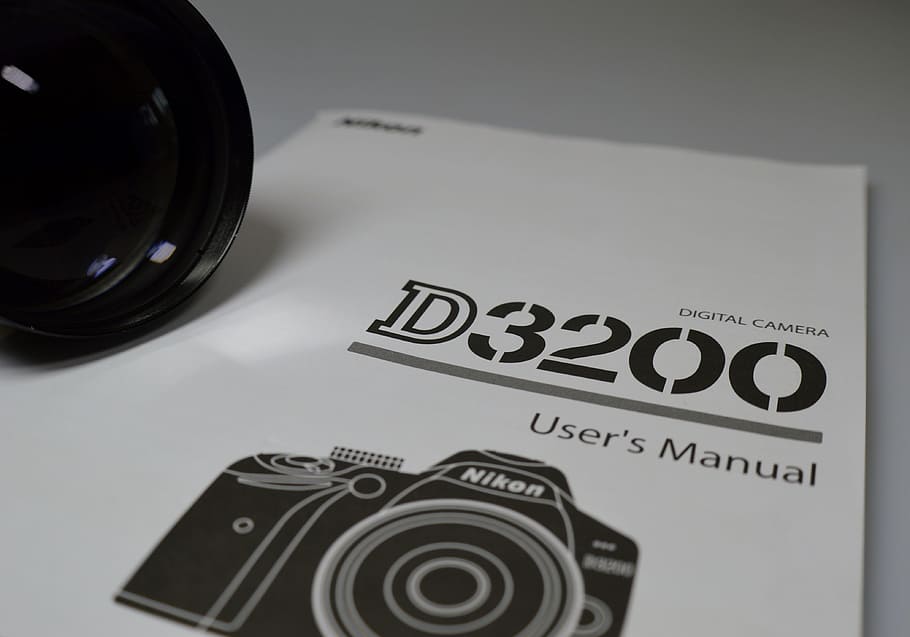 nikon, d3200, camera, manual, text, western script, communication HD wallpaper