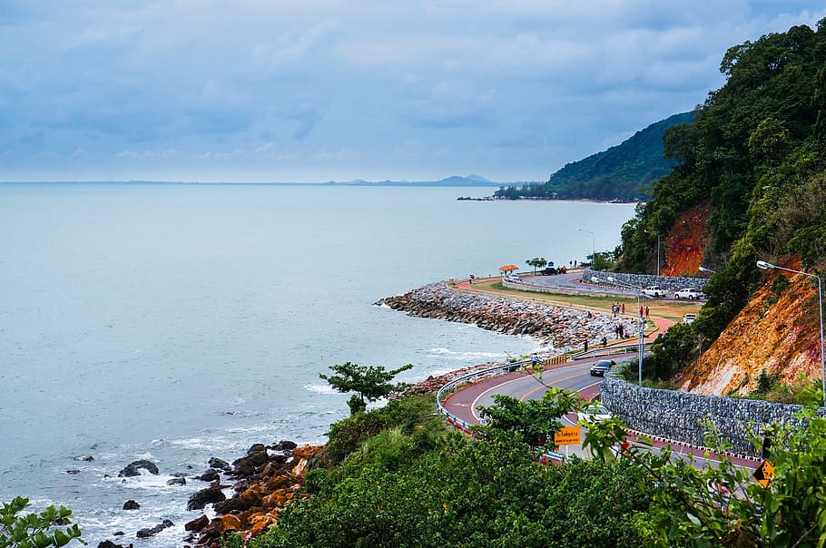 noen nang phaya, chanthaburi, the basic dramatic beach, sea HD wallpaper