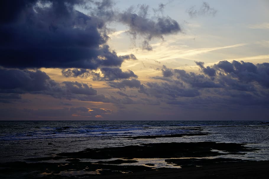 sky, sunset, clouds, sea, nature, beach, cloud - Sky, wave HD wallpaper