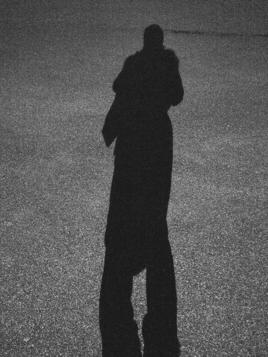 shadow, night, human, dark, mystical, black, mood, city, nature HD wallpaper
