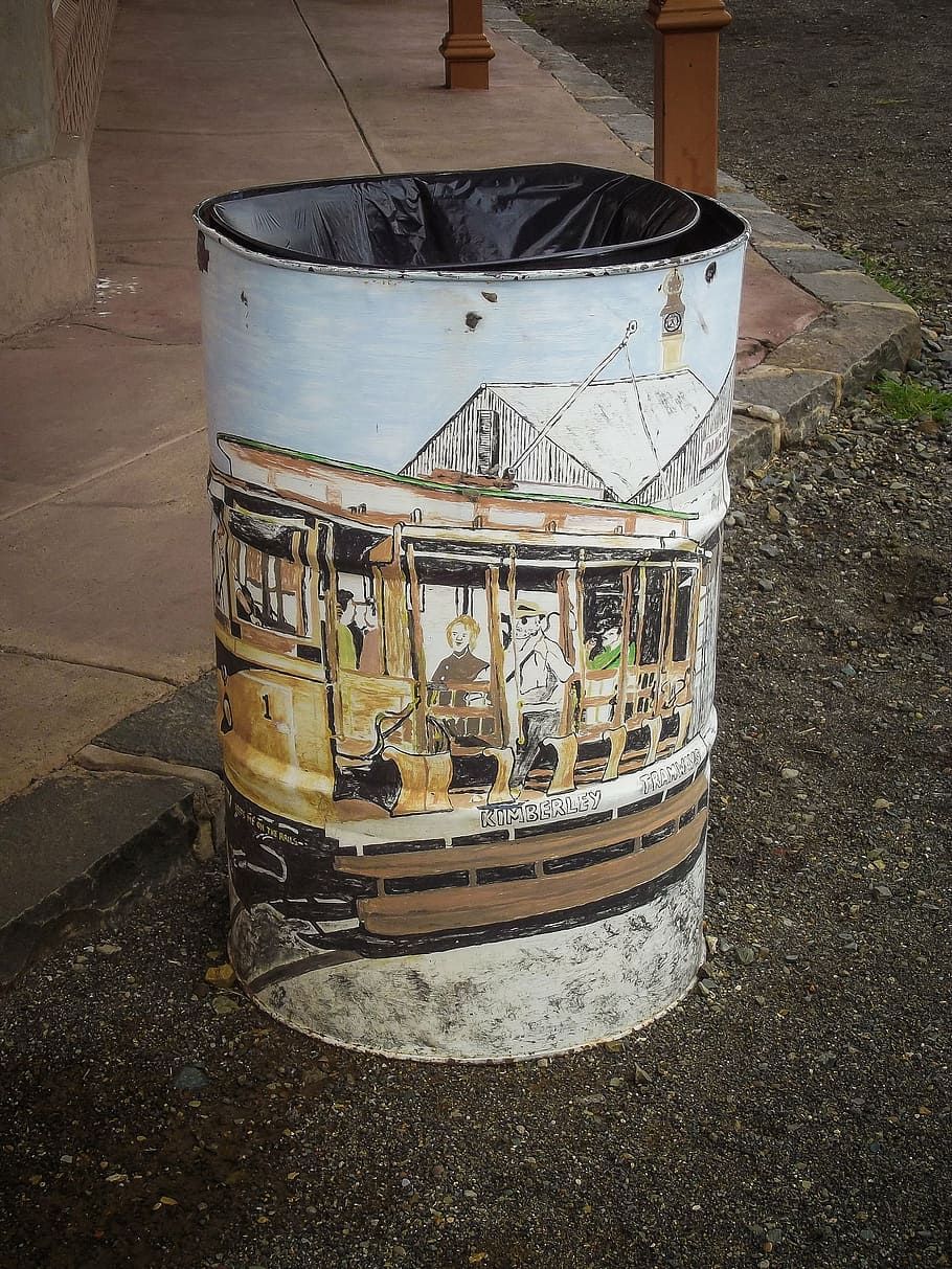 trash, bin, waste, garbage, container, can, rubbish, environmental HD wallpaper