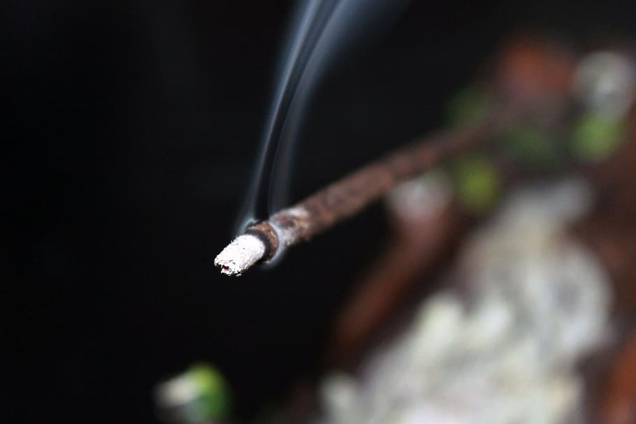 incense, smoke, close-up, water, adult, drop, selective focus HD wallpaper