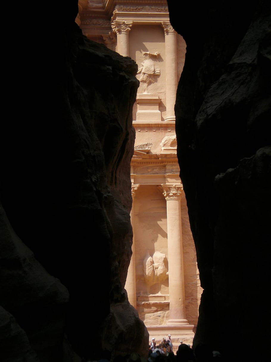 Jordan, Petra, Monuments, Treasure, travel destinations, history HD wallpaper
