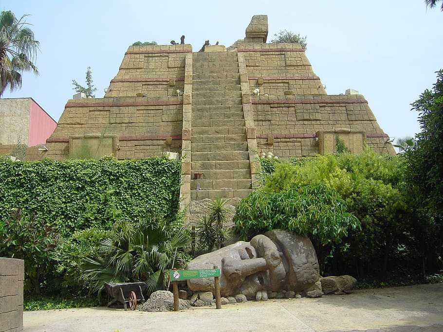 Temple, Amusement Park, Statue, history, architecture, ancient HD wallpaper