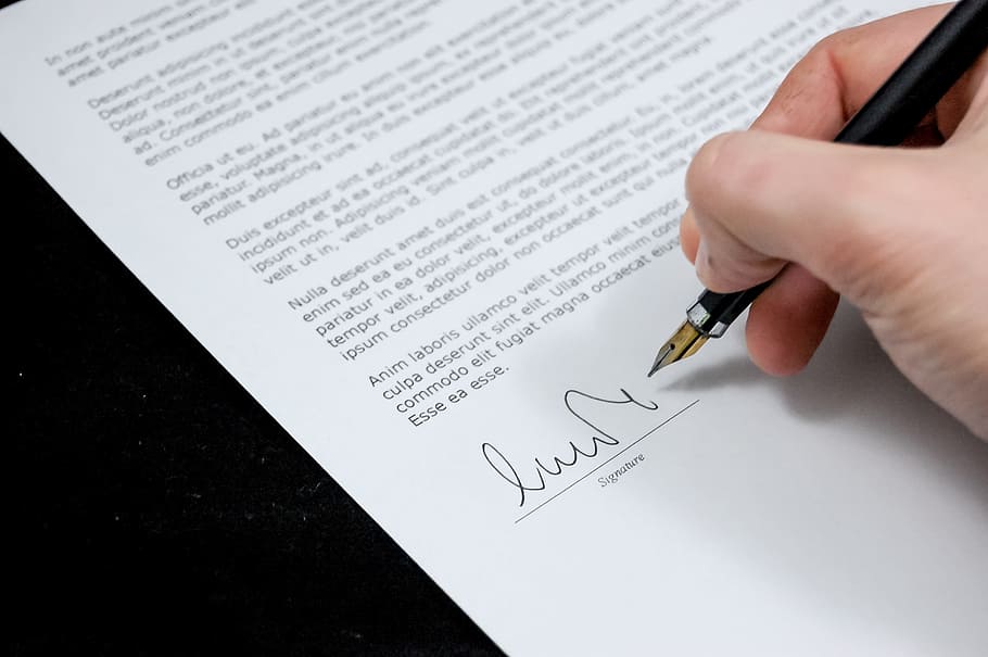 businessman, person, hand, sign, agreement, contract, document, HD wallpaper