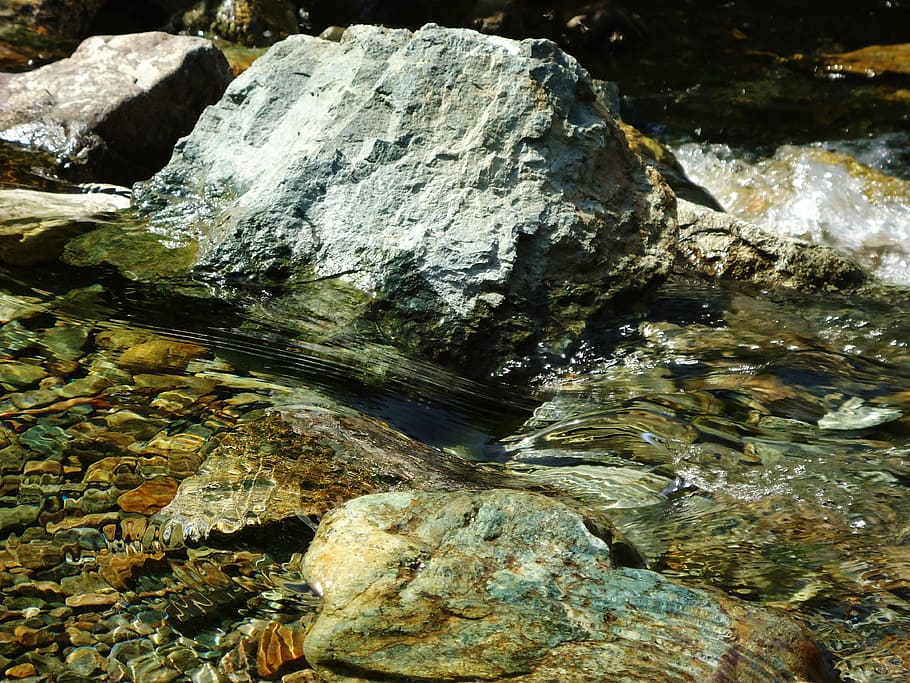 water, clear, river, mountain, alps, france, nature, rock - Object HD wallpaper