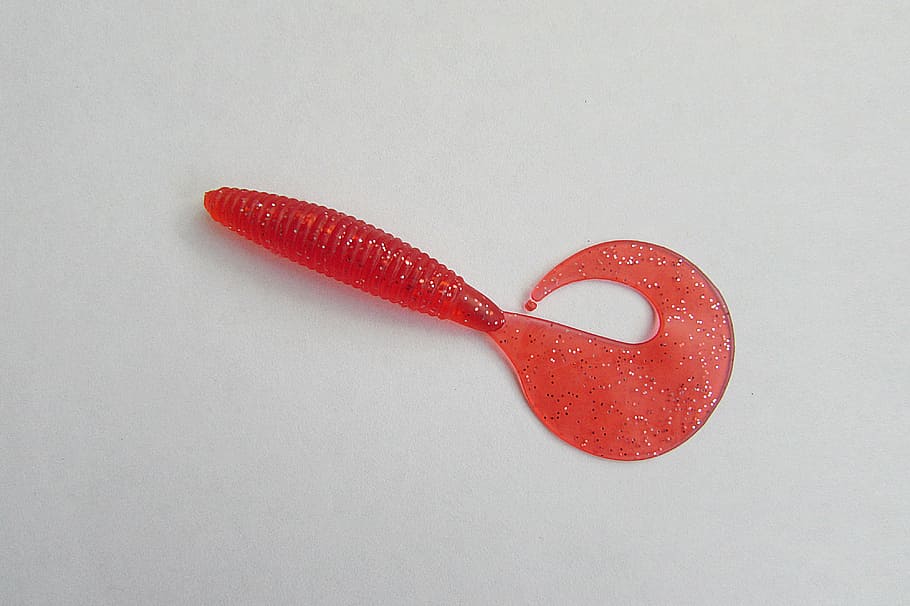 lures, fish, rubber worm, red, studio shot, indoors, food, food and drink HD wallpaper