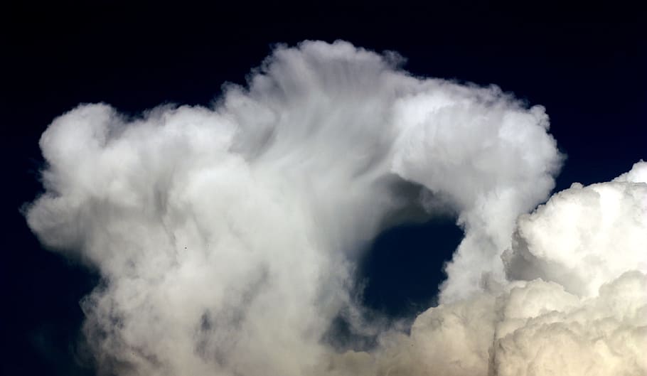 Cloud, Fluffy, White, sky, nature, cloud - Sky, weather, blue HD wallpaper