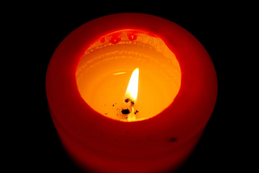 Candle, Light, Flame, Dark, Advent, red, burning, heat - temperature HD wallpaper