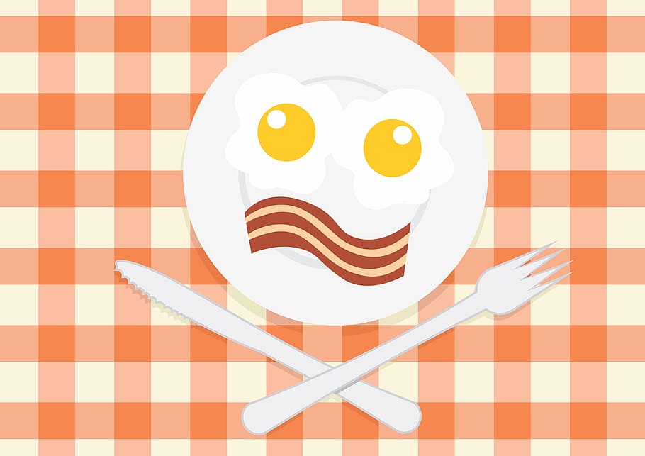 Lunch, Food, Plate, egg, directly above, tablecloth, healthy eating HD wallpaper