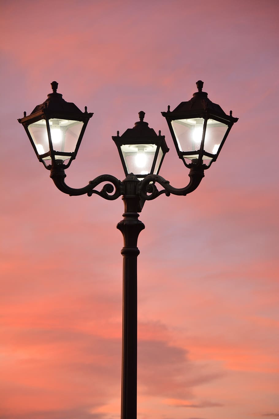 Lantern, Sunset, Light, Sky, 3, Lanterns, 3 lanterns, lighting equipment HD wallpaper