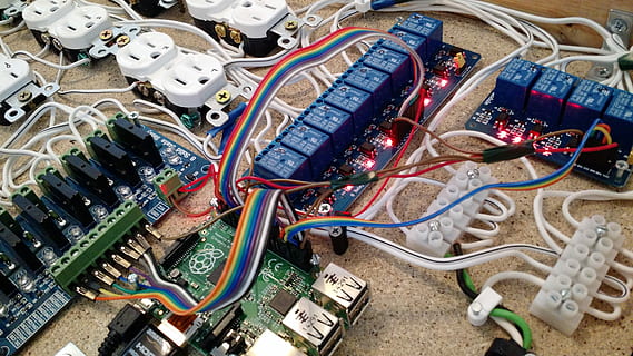 assorted-color circuit boards and socket close-up photo, Electronics HD wallpaper