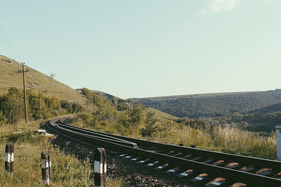 railway, the way, line, interchange, forward, road, motion HD wallpaper
