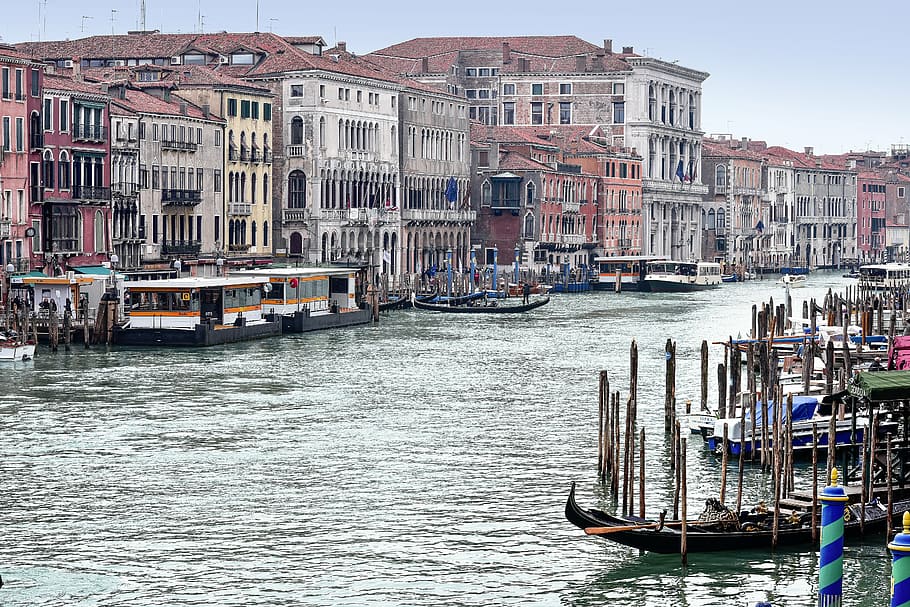 venice, canale grande, italy, venezia, water, waterway, city, HD wallpaper