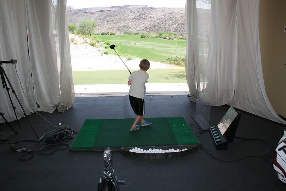 golf, junior golf, practise, training, sport, child, full length HD wallpaper