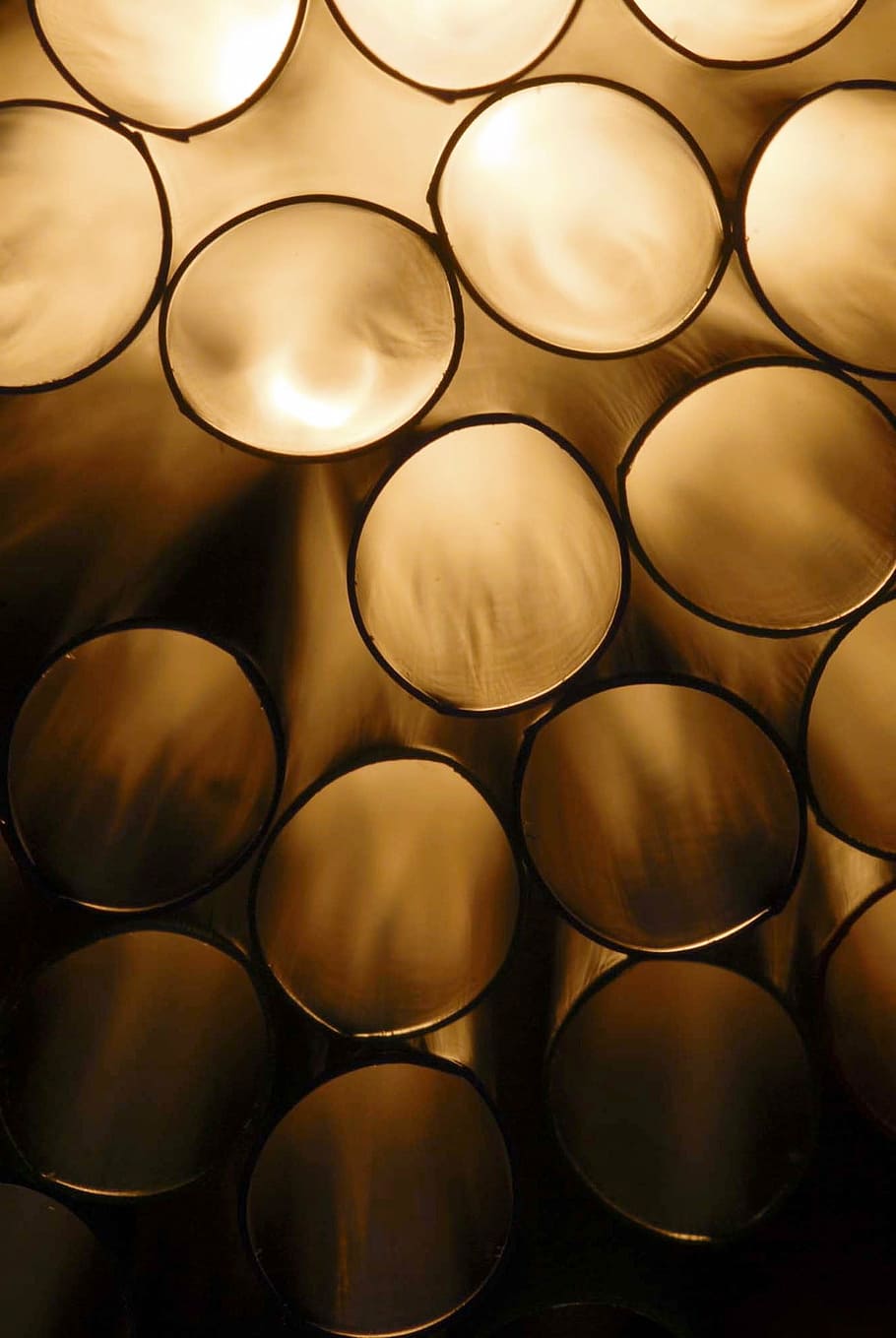 light, shadow, circles, cuttlefish, industry, large group of objects HD wallpaper